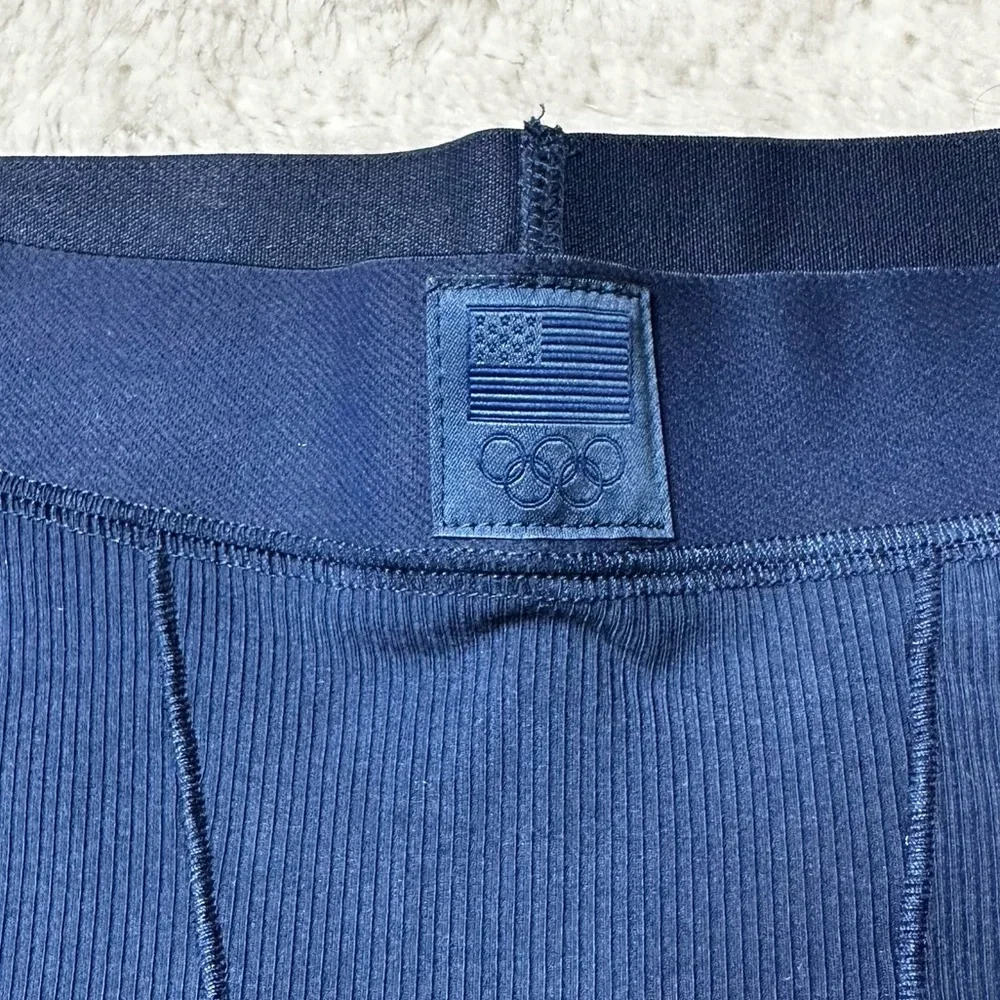 NWT Skims Team USA Limited Edition Ribbed Loungewear Leggings Navy Women’s XXS - Picture 5 of 11